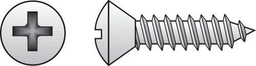 HILLMAN No. 10 Ga. X 2 in. L Phillips Oval Head Sheet Metal Screws 100 pk