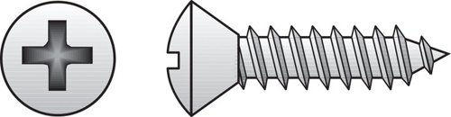 HILLMAN No. 12 Ga. X 2 in. L Phillips Oval Head Sheet Metal Screws 100 pk