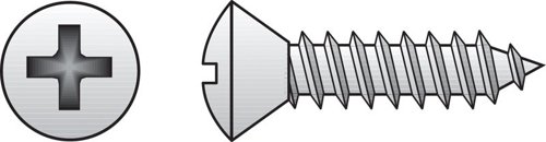 HILLMAN No. 14 Ga. X 2 in. L Phillips Oval Head Sheet Metal Screws 100 pk