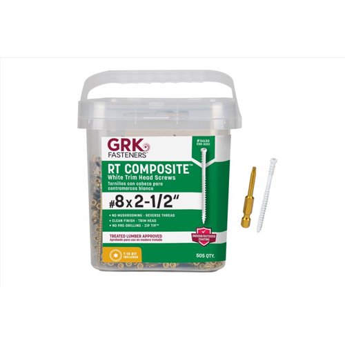 GRK Fasteners No. 8 X 2-1/2 in. L Star Coated Reverse Screws 505 pk