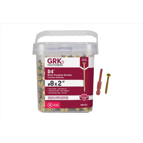 GRK Fasteners R4 No. 8 X 2 in. L Star Coated W-Cut Multi-Purpose Screws 850 pk