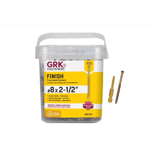 GRK Fasteners No. 8 X 2-1/2 in. L Star Coated W-Cut Screws 605 pk
