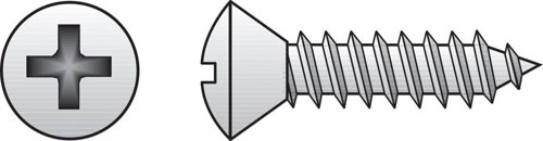 HILLMAN No. 10 Ga. X 3 in. L Phillips Oval Head Sheet Metal Screws 50 pk