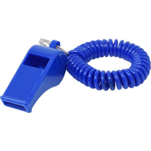 HILLMAN Plastic Assorted Sporting Whistle Wrist Coil Keychain