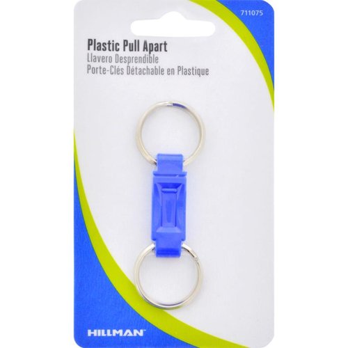 HILLMAN 1 in. D Metal/Plastic Assorted Valet Key Ring