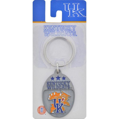 HILLMAN NCAA Tempered Steel Gray Split Ring Keychain