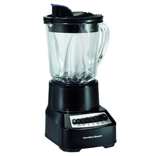 Hamilton Beach Wave Crusher Black Plastic Blender 40 oz 14 speed
