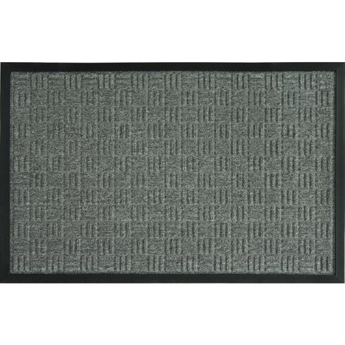 Sports Licensing Solutions 18 in. W X 30 in. L Gray Parquet Rubber Door Mat