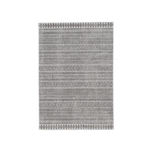 Signature Design by Ashley 94 in. W X 122 in. L Black/White Geometric Polypropylene Area Rug