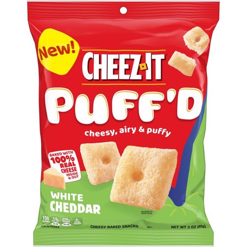 Cheez-It Puff''D White Cheddar Crackers 3 oz Bagged
