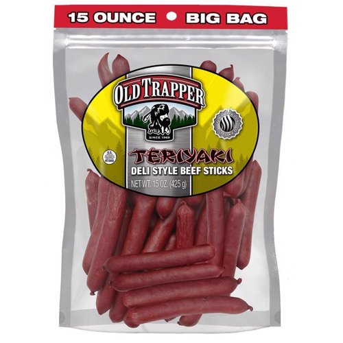 Old Trapper Deli Sticks Teriyaki Beef Deli Sticks 15 oz Bagged