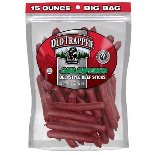 Old Trapper Deli Sticks Jalapeno Beef Deli Sticks 15 oz Bagged