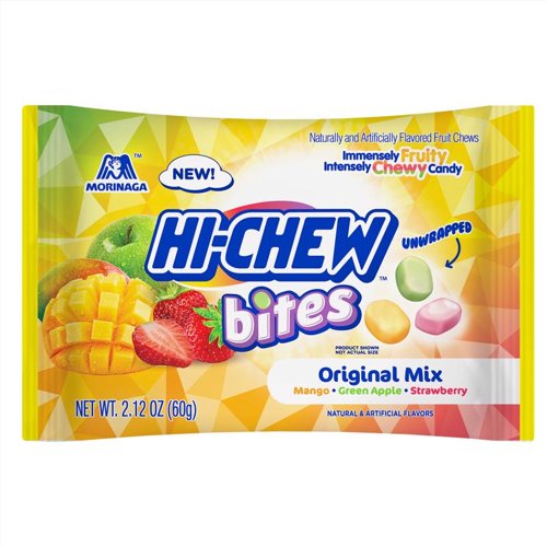 Hi-Chew Bites Green Apple/Mango/Strawberry Chewy Candy 2.12 oz