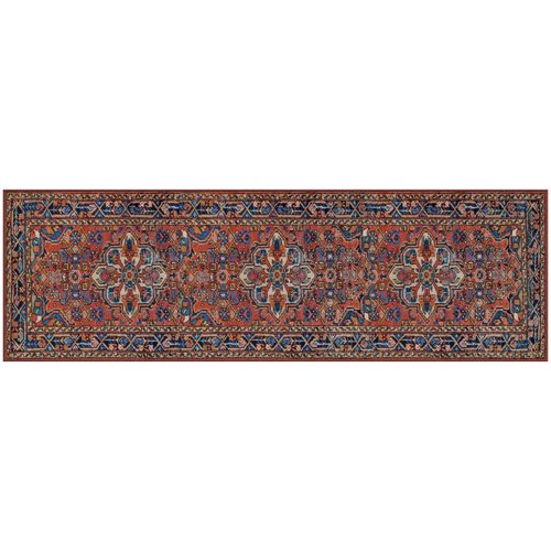Gel Pro NeverMove Esther 24 in. W X 76 in. L Vintage Red Tribal Polyester Runner Rug
