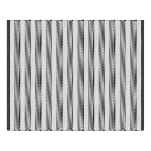 Vivsun Rugs 96 in. W X 120 in. L Gray Stripe Polyester Accent Rug