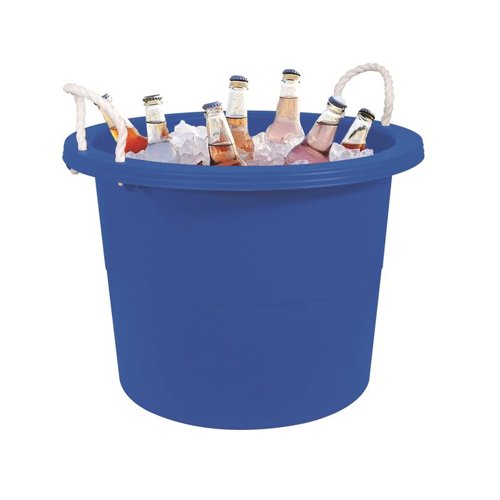 Gracious Living 17.8 gal Blue Utility Tote 16.75 in. H X 22.5 in. W X 22.5 in. D