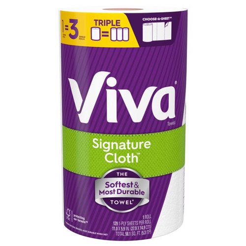 Viva Signature Cloth Paper Towels 129 sheet 1 ply 1 pk