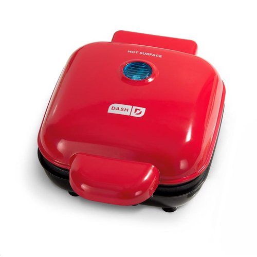 Dash Red Plastic Nonstick Surface Sandwich Maker