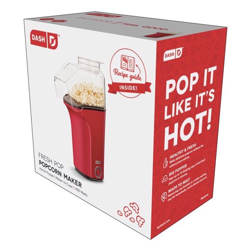 Dash Red 16 cups Air Popcorn Maker