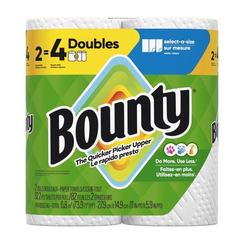 Bounty Paper Towels 82 sheet 2 ply 2 pk
