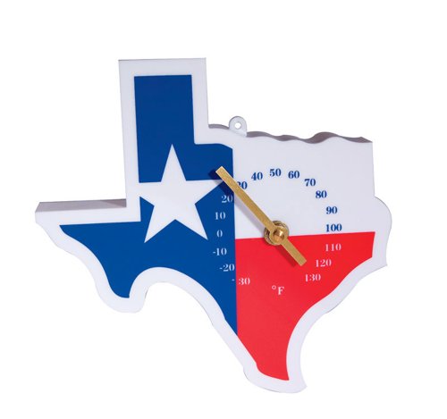 Turbine Texas Dial Thermometer Plastic White