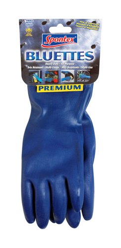 Spontex Bluettes Neoprene Cleaning Gloves S Blue 1 pk