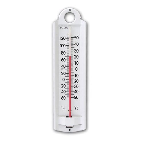 Taylor Tube Thermometer Aluminum White 8.86 in.
