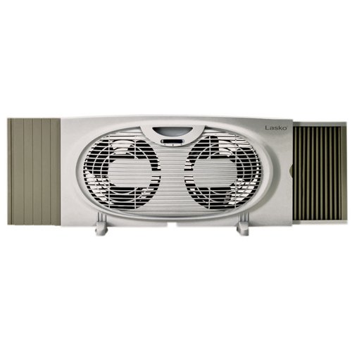 Lasko 10.15 in. H 2 speed Twin Window Fan