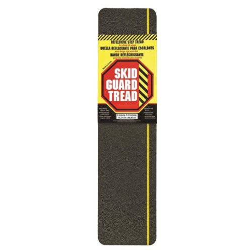 Skid Guard 6 in. W X 24 in. L Black/Yellow Stair Tread