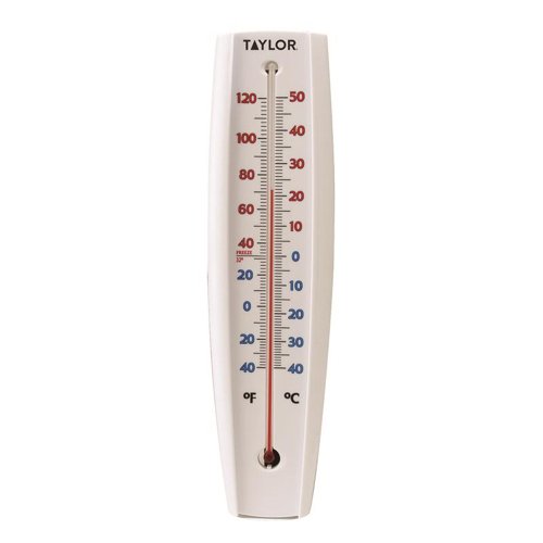 Taylor Jumbo Size Tube Thermometer Plastic White 14.75 in.