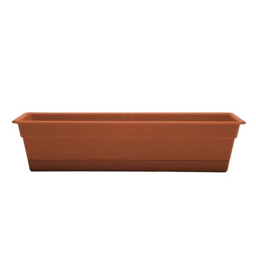 Bloem Dura Cotta 5.75 in. H X 24 in. W X 7.5 in. D Plastic Window Box Terra Cotta