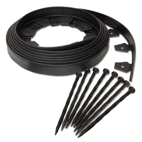 EasyFlex 20 ft. L X 1.5 in. H Plastic Black Landscape Edging Kit