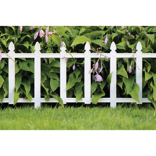 Master Mark 12 in. L X 13 in. H Plastic White Cottage Fence