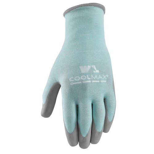 Wells Lamont Coolmax Women's Indoor/Outdoor Knit Work Gloves Blue/Gray S 1 pk