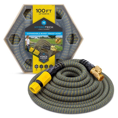 Hydrotech 5/8 in. D X 100 ft. L Medium Duty Professional Grade Expandable Lightweight Garden Hose
