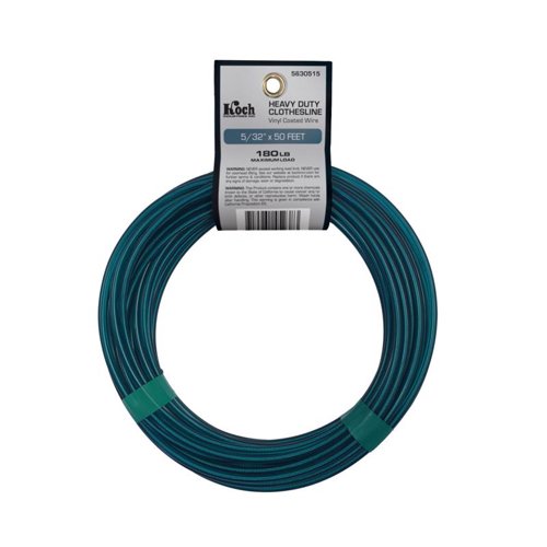 Koch Industries 5/32 in. D X 50 ft. L Green Cabled Wire Vinyl Clothesline Wire
