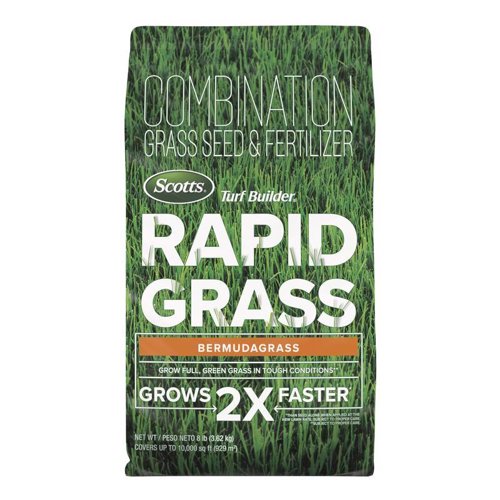 Scotts Turf Builder Rapid Grass Bermuda Grass Full Sun Grass Seed and Fertilizer 8 lb