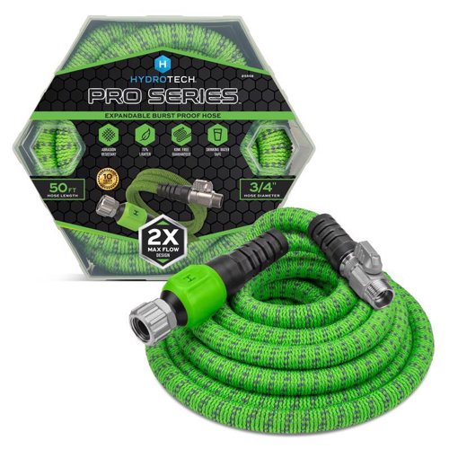 Hydrotech ProSeries 3/4 in. D X 50 ft. L Heavy Duty Professional Grade Expandable Flexible Garden Ho
