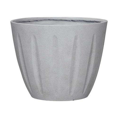 L&G 10 in. H X 12 in. D Polyresin Spritzer Planter Stone