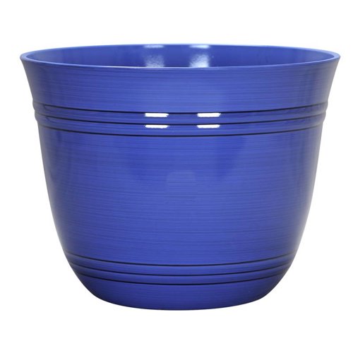 L&G 11 in. H X 14.5 in. W X 14.5 in. D X 14.5 in. D Polyresin Galileo Planter Cobalt