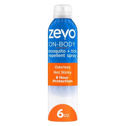 Zevo On-Body Aerosol Spray Insect Repellent Liquid For Mosquitoes/Ticks 6 oz