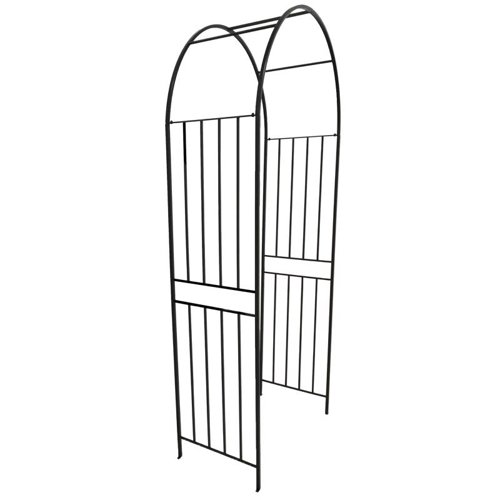 Living Accents 90 in. H Black Steel Arbor
