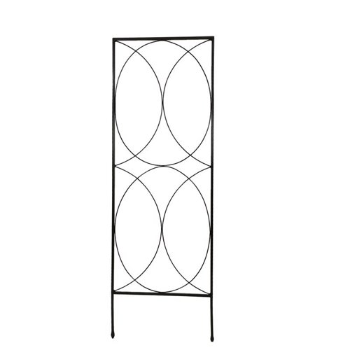 Living Accents 40 in. H Black Steel Scrollwork Trellis