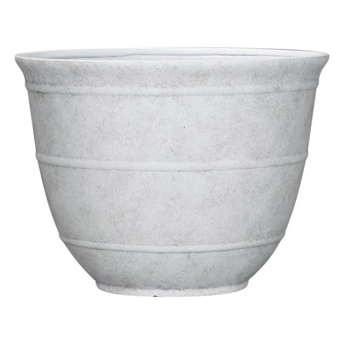 L&G 9 in. H X 12 in. W X 12 in. D X 12 in. D Polyresin Brighton Planter White