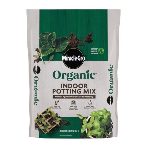 Miracle-Gro Organic Organic Indoor Plant Potting Mix 8 qt