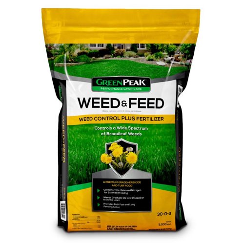 GreenPeak Weed & Feed Lawn Fertilizer For All Grasses 5000 sq ft