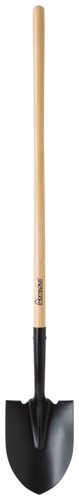 Home Plus 56.75 in. Steel Round Digging Shovel Wood Handle