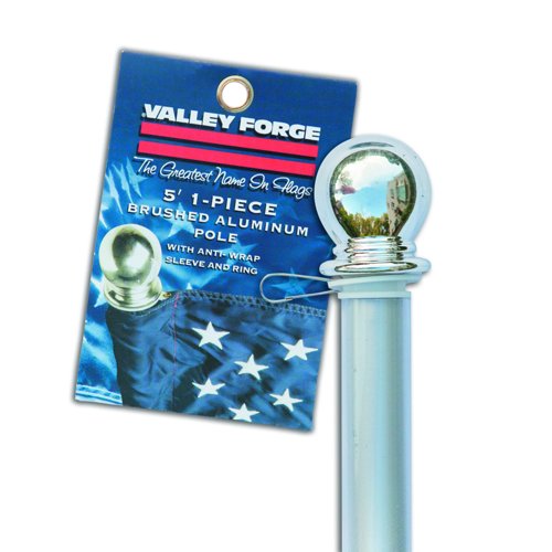 Valley Forge 5 ft. L Aluminum Flag Pole Brushed