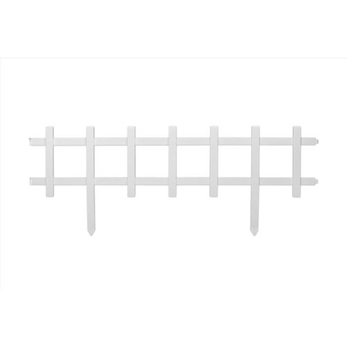 Master Mark Cape Cod Fence 33 in. L X 13.5 in. H Plastic White Decorative Garden Border