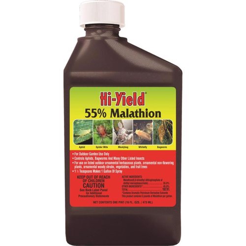 Hi-Yield 55% Malathion Spray Insect Killer Liquid Concentrate 16 oz